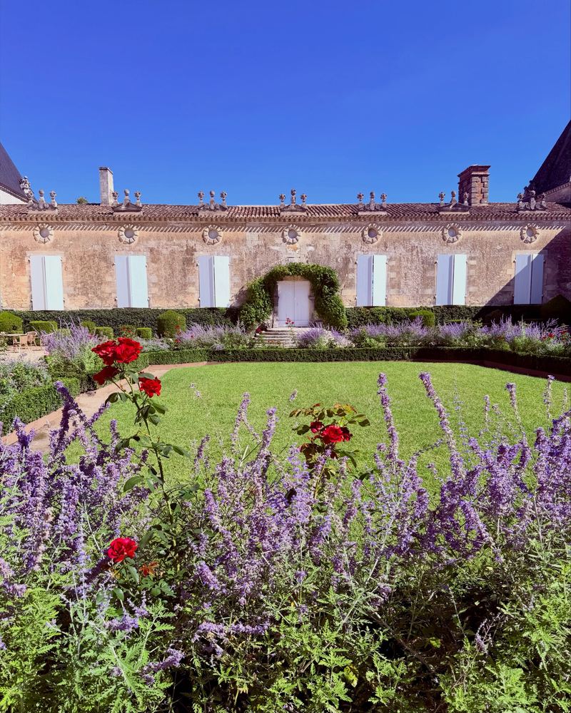 Château garden in Pomerol, France
