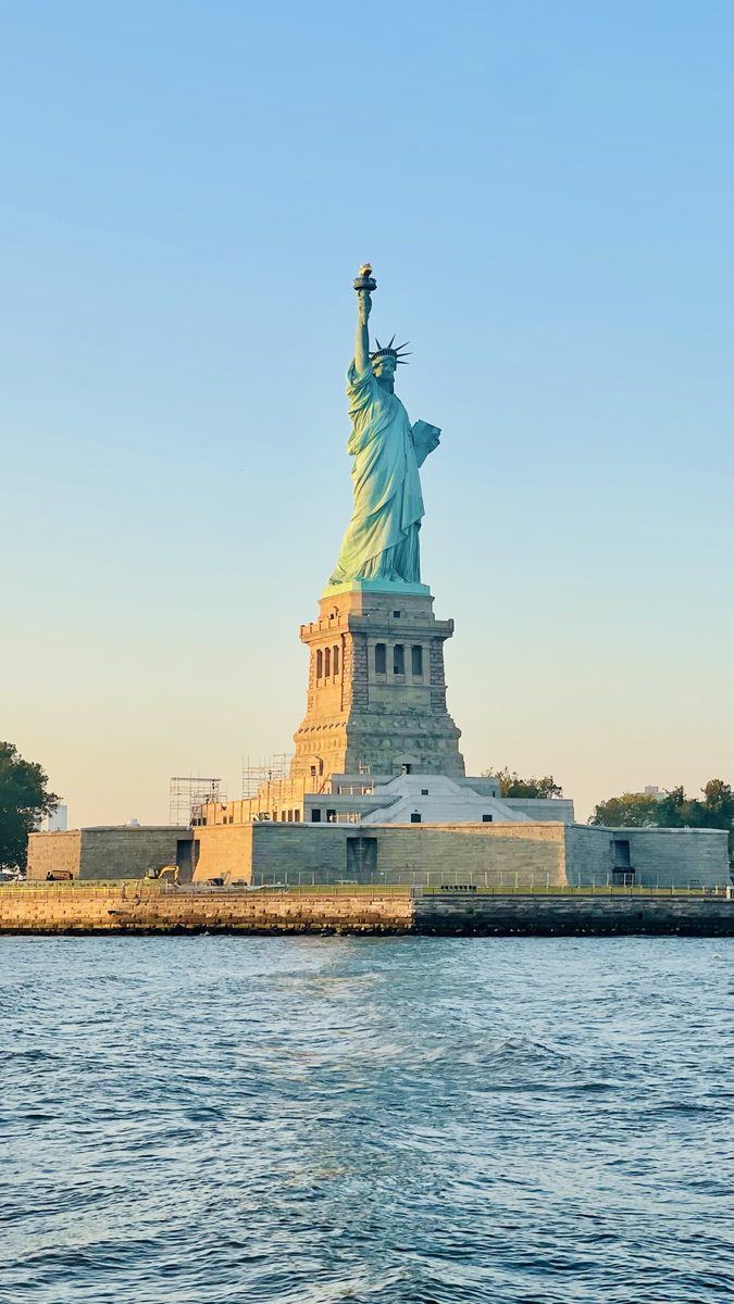 The Statue of Liberty at golden hour, New York